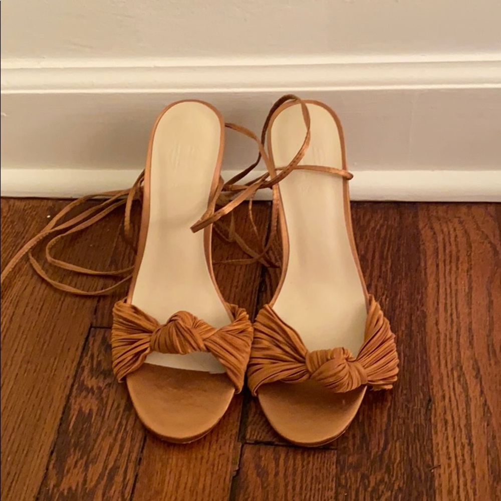 Raye lace up heels in bronze